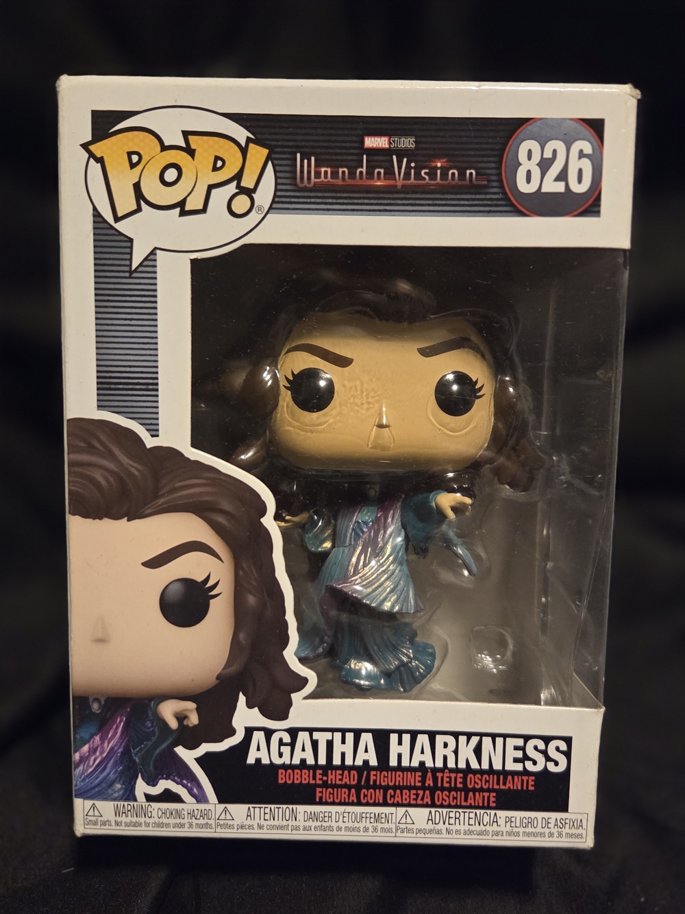 Funko Agatha Harkness Figure - Teal & Purple Metallic Dress